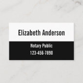 Notaris Public Black and White QR Code Visitekaartje (Voorkant)