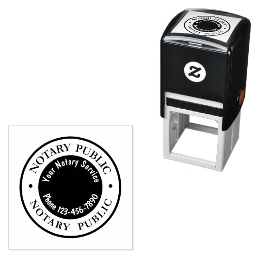 Notaris Public Business Logo Sjabloon Zelfinktende Stempel (In situ)