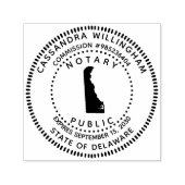 Notaris Public Delaware Zelfinktende Stempel (Design)