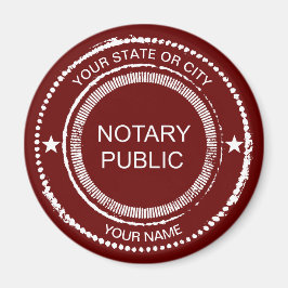 Notaris Public Distress Seal City Name Gepersonali Magneet