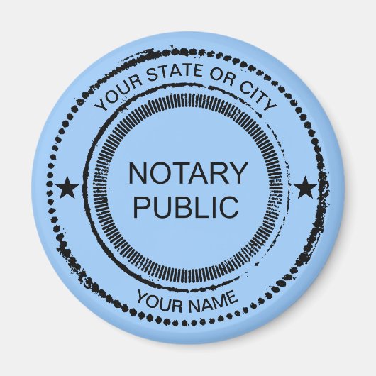 Notaris Public Distress Seal City Name Gepersonali Magneet (Voorkant)