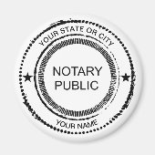 Notaris Public Distress Seal City Name Gepersonali Magneet (Voorkant)