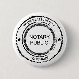 Notaris Public Distress Seal City Name Gepersonali Ronde Button 5,7 Cm
