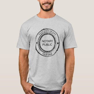 Notaris Public Distress Seal City Name Gepersonali T-shirt