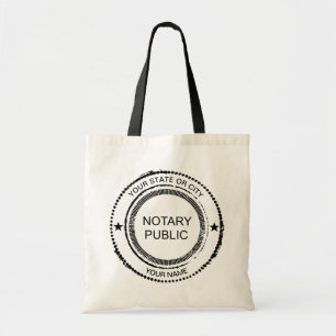Notaris Public Distress Seal City Name Gepersonali Tote Bag