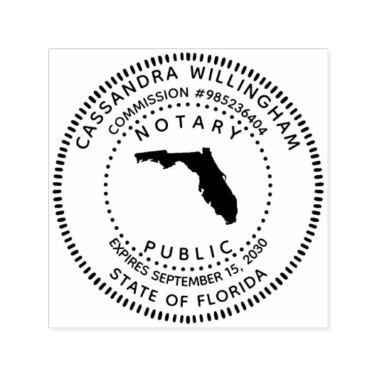 Notaris Public Florida Zelfinktende Stempel (Design)
