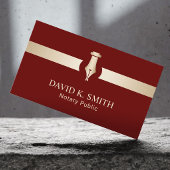 Notaris Public Golden Pen Elegant Red Visitekaartje