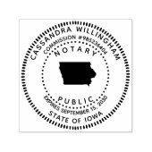 Notaris Public Iowa Zelfinktende Stempel (Design)