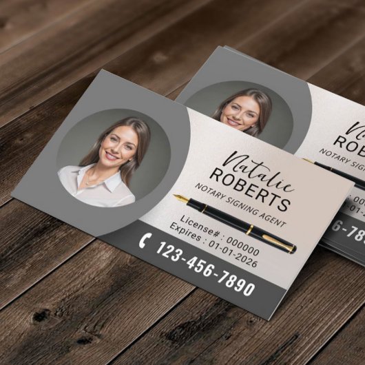 Notaris Public & Lening Signing Agent Moderne foto Visitekaartje