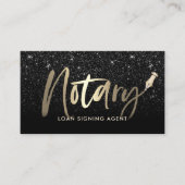 Notaris Public Loan Agent Modern Black & Gold Visitekaartje (Voorkant)