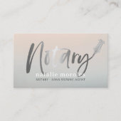 Notaris Public Loan Agent Moderne Zilveren Typogra Visitekaartje (Voorkant)