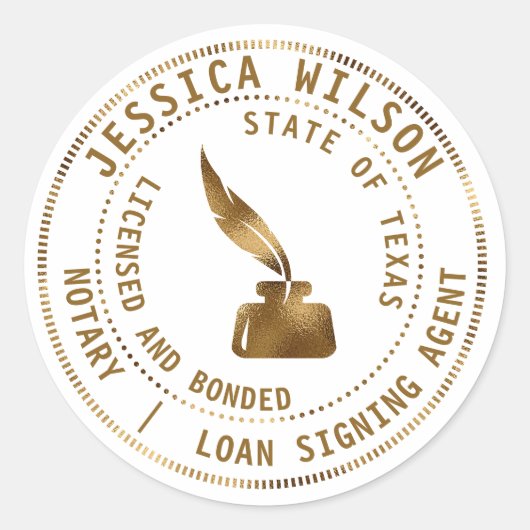 Notaris Public Loan Signing Agent Flyer QR-code Ronde Sticker (Voorkant)