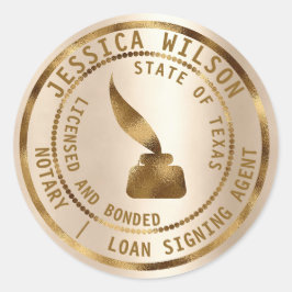 Notaris Public Loan Signing Agent Flyer QR-code Ronde Sticker