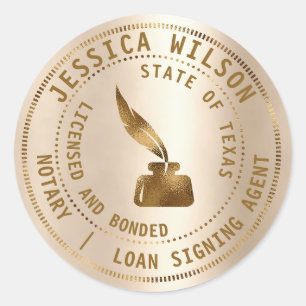 Notaris Public Loan Signing Agent Flyer QR-code Ronde Sticker