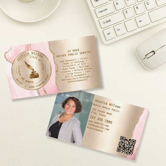 Notaris Public Loan Signing Agent Flyer QR-code Visitekaartje