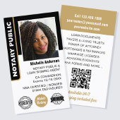 Notaris Public Loan Signing Agent Foto ID Gold Visitekaartje