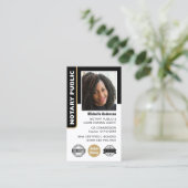 Notaris Public Loan Signing Agent Foto ID Gold Visitekaartje (Staand voorkant)
