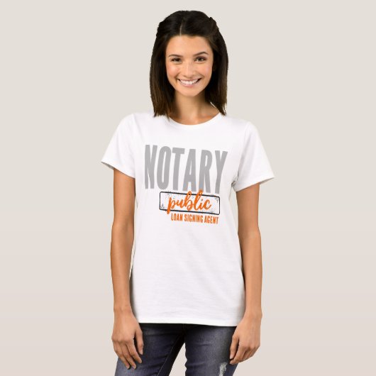 Notaris Public Loan Signing Agent Gepersonaliseerd T-shirt (Voorkant volledig)
