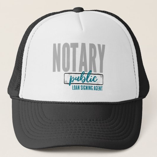 Notaris Public Loan Signing Agent Gepersonaliseerd Trucker Pet (Voorkant)