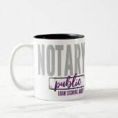 Notaris Public Loan Signing Agent Gepersonaliseerd Tweekleurige Koffiemok (Links)