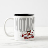 Notaris Public Loan Signing Agent Gepersonaliseerd Tweekleurige Koffiemok (Links)