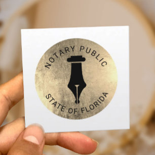 Notaris Public Loan Signing Agent Gold Pen Label