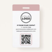 Notaris Public Loan Signing Agent ID Foto Roze Badge (Achterkant)