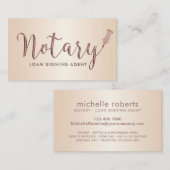 Notaris Public Loan Signing Agent Modern Pearl Visitekaartje (Voorkant / Achterkant)
