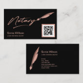 Notaris Public Loan Signing Agent Modern QR Code B Visitekaartje (Voorkant / Achterkant)