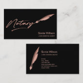Notaris Public Loan Signing Agent Modern Roos Gold Visitekaartje (Voorkant / Achterkant)