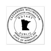 Notaris Public Minnesota Zelfinktende Stempel (Design)