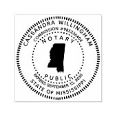 Notaris Public Mississippi Zelfinktende Stempel (Design)