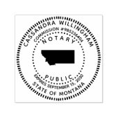 Notaris Public Montana Zelfinktende Stempel (Design)