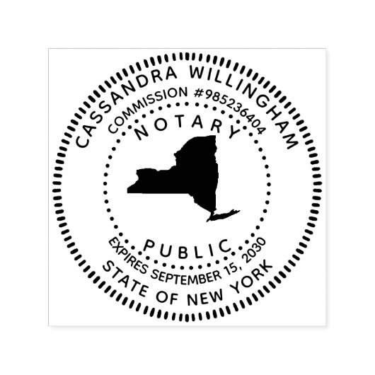 Notaris Public New York Zelfinktende Stempel (Design)