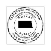 Notaris Public North Dakota Zelfinktende Stempel (Design)