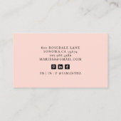 Notaris Public Peach Pink Fotoscript Handtekening Visitekaartje (Achterkant)