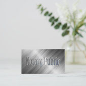 Notaris Public Professional Metallic Visitekaartje (Staand voorkant)