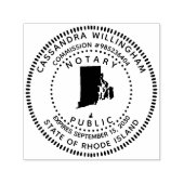 Notaris Public Rhode Island Zelfinktende Stempel (Design)