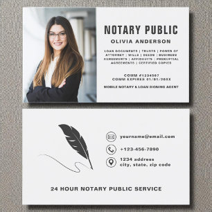 Notaris Public Signing Agent Foto Modern Grey Visitekaartje
