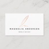 Notaris Public Signing Agent Roos Gold Foil QR-cod Visitekaartje (Voorkant)