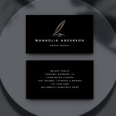 Notaris Public Signing Agent Roos Gold Foil Quill Visitekaartje