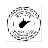 Notaris Public West Virginia Zelfinktende Stempel (Design)