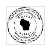 Notaris Public Wisconsin Zelfinktende Stempel (Design)