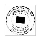 Notaris Public Wyoming Zelfinktende Stempel (Design)