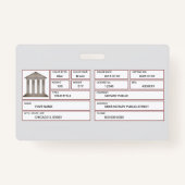 Notaris publiek badge (Achterkant)