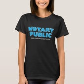 Notaris publiek blauw zwart gepersonaliseerd T-shi T-shirt (Voorkant)