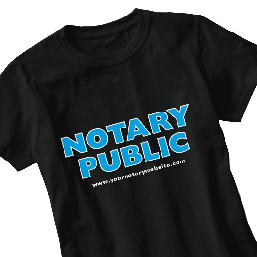Notaris publiek blauw zwart gepersonaliseerd T-shi T-shirt