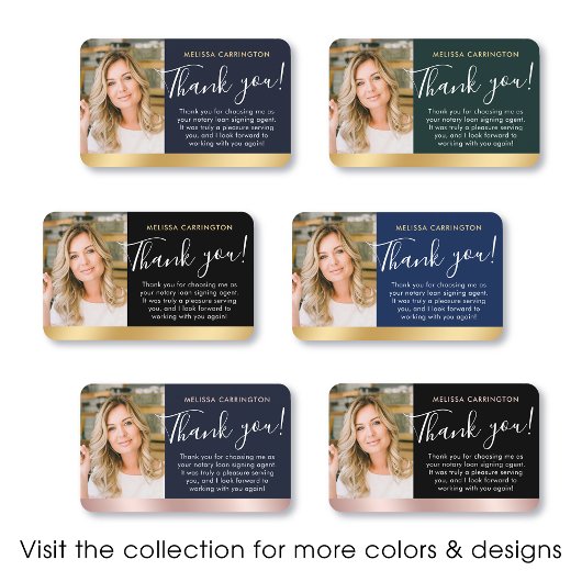 Notaris Publiek Dank u Foto QR Code Groen Goud Visitekaartje