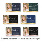 Notaris Publiek Dank u Foto Roos Gold Navy Blue Visitekaartje