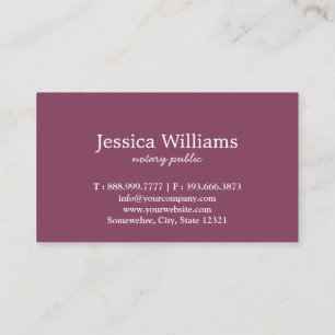 Notaris Publiek Elegant Schrift Eenvoudig Zwart &  Visitekaartje